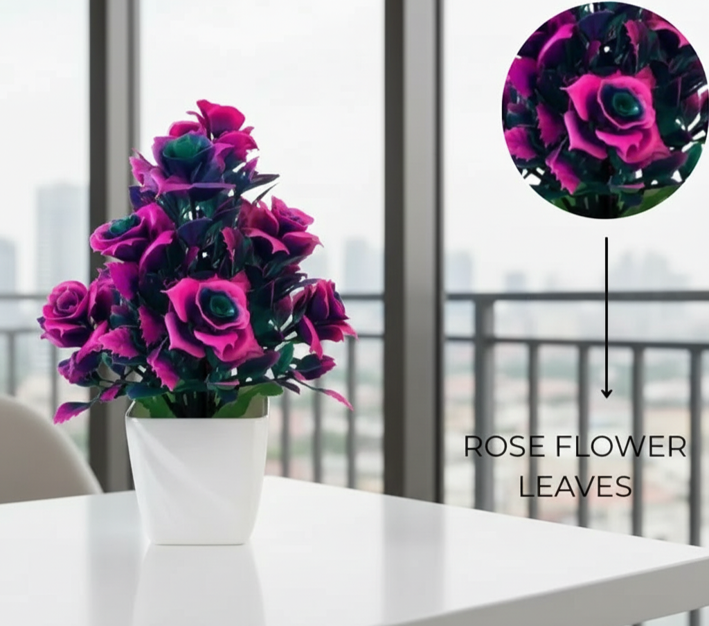 Elegant Artificial Flower & Plant Pot Set for Home Decor