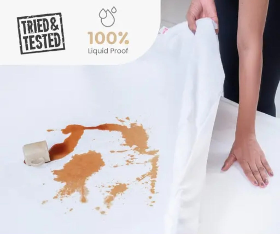 Waterproof Terry Cotton Mattress Protector – King Size (72x78 inch) | 200 GSM | Breathable & Baby Safe Bed Cover – Grey